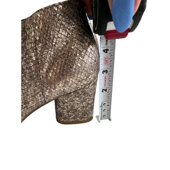 MM6 Maison Margiela Metallic Leather Boooties Heels Size 36 / 6 - Picture 3 of 9